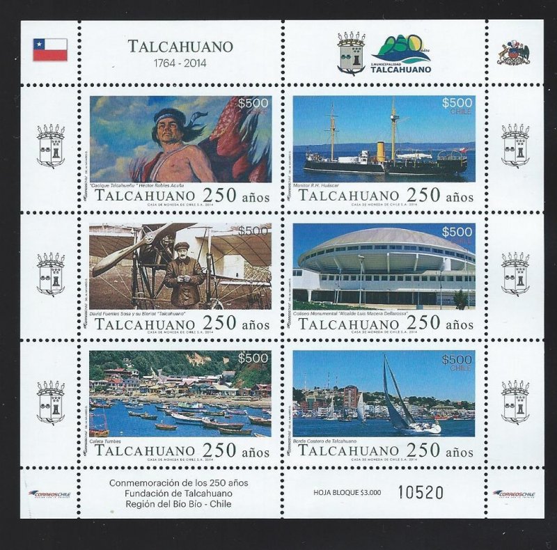 Chile souvenir sheet  mnh sc  1616
