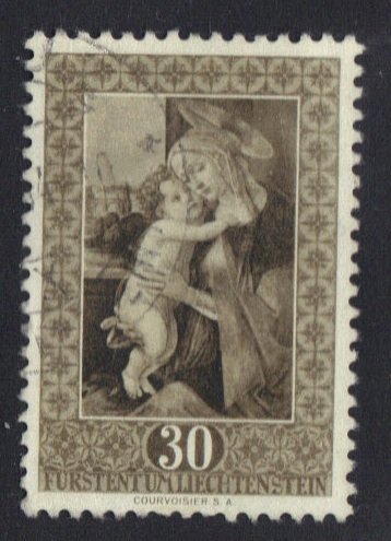 Liechtenstein #262  used  1952   Madonna and child   30rp