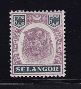 Selangor Scott # 34 VF OG mint lightly hinged nice color cv $ 80 ! see pic !