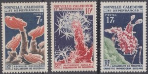 NEW CALEDONIA Sc# 338-40 CPL MNH SET of 3 - MARINE LIFE