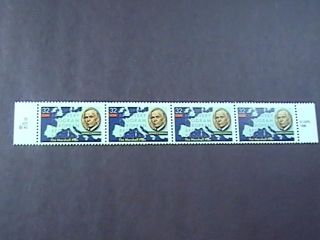 U.S.# 3141-MINT/NEVER HINGED--HORIZONTAL STRIP 4--50 TH ANIV. MARSHALL PLAN-1997