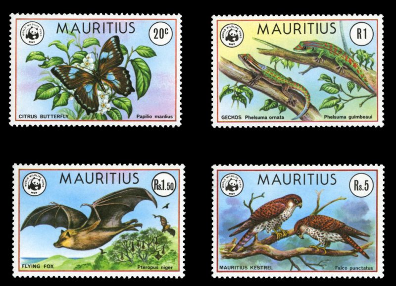 Mauritius #469-472 Cat$29.50, 1978 Wildlife Protection, set of four, never hi...