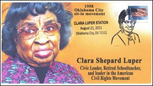 21-217 2021 Clara Luper Event Cover Pictorial Postmark Oklahoma City OK 