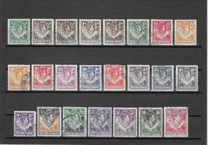 NORTHERN RHODESIA 1938/52 SG 25/45 USED Cat £170