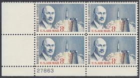 C69 8c U.S. Air Mail Robert H. Goddard PB/4 1964 Mint NH