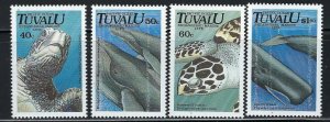 Tuvalu 570-73 MNH 1991 Endangered Marine Life (an3542)