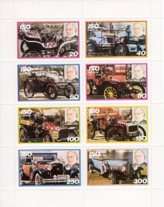 Iso-Sweden 1979 Vintage Cars ovpt RED.London '80 Sheetlet (8) Perforated MNH