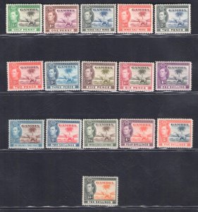 1938-46 Gambia, Stanley Gibbons #150-61 - Silver Jubilee - MNH**