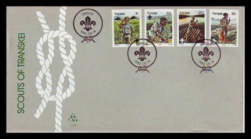 TRANSKEI Sc#93-96 75TH ANNIVERSARY OF BOY SCOUTS (1982) FDC