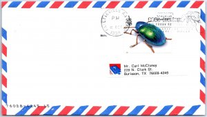 US SPECIAL EVENT COVER POSTMARK STAMP COOL-LECTING BLUE BETTLE FAYETTEVILLE ARK