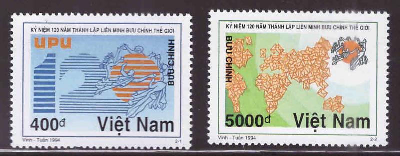 United Viet Nam Scott 2551-2552  UPU set MNH**