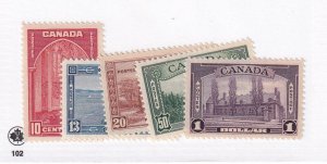 CANADA # 241-245 VF-MVLH COMPLETE SET CAT VALUE $211 OLY $65