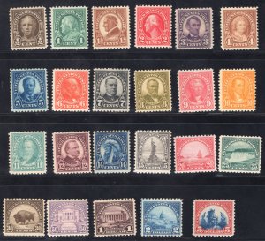 MOMEN: US STAMPS #551-573a MINT OG NH VF LOT #79501