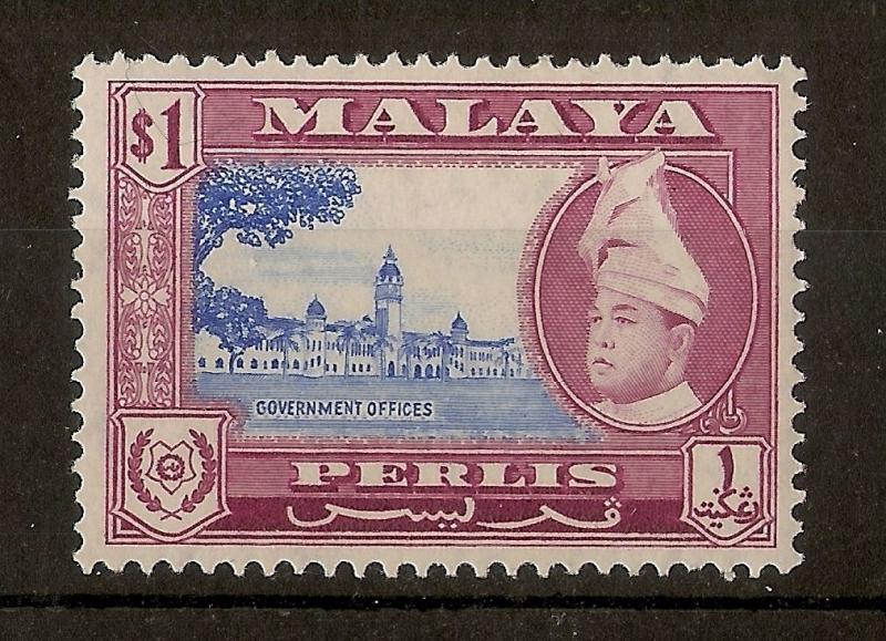 Perlis 1957 $1 Putra SG38 Mint Cat£16