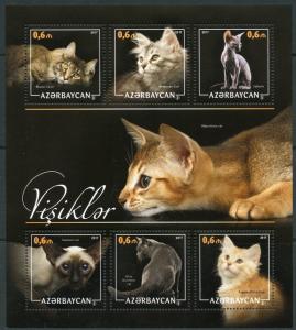 AZERBAIJAN  2018  CATS  SHEET II  MINT NEVER HINGED