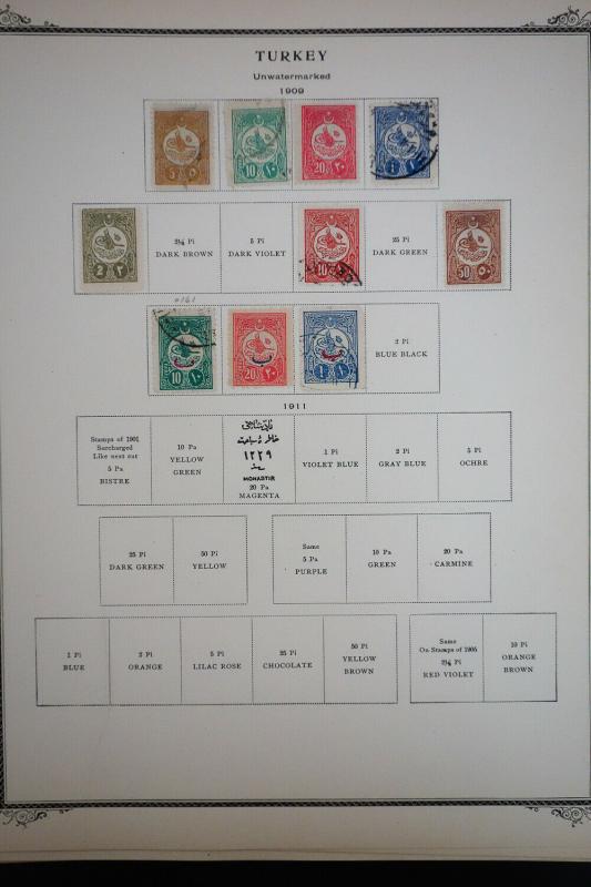 Turkey 1800's to 1940's Stamp Collection