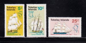 Tokelau stamp #22 - 24, MNH OG, complete topical set, Ships