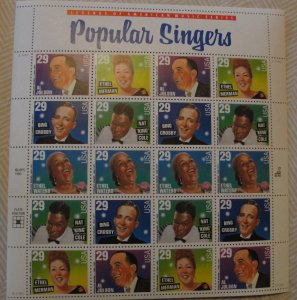 US Sc. #2849 Popular Singers - Full Sheet