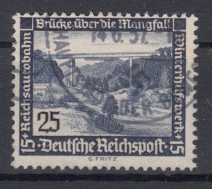 Germany 1936 Sc#B100 Mi#641 used Building (DR1219)