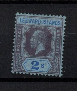 Leeward Islands KGV 2/- SG55 Crown CA mint MH SG55 WS28901