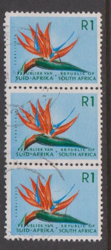 South Africa Sc#266 Used Strip of 3