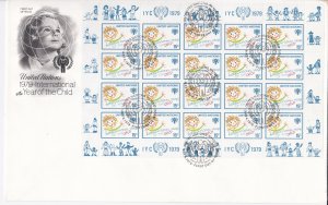 United Nations - New York # 310-311, Sheets on Large First Day Covers