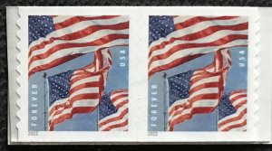 US #5657 MNH Coil Pair Flags Last on the roll “Old Glory” Long may it wave!