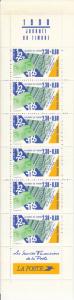 France 1990 MNH Sc #B613a Booklet 6 + 2 labels Financial Services of La Poste