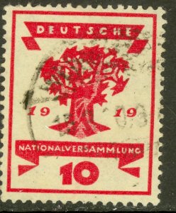 GERMANY 1919-20 10pf NATIONAL ASSEMBLY Issue Sc 105 VFU