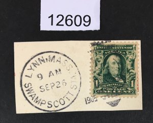 MOMEN: US STAMPS # 300 SWAMPSCOTT STATION USED XF LOT #12609