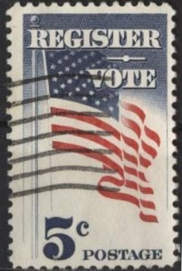 US 1249 (used) 5¢ register to vote (1964)