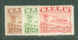 Nauru #17-19v Unused