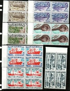 FSAT Scott 69-75 Mint NH blocks (Catalog Value $49.40)