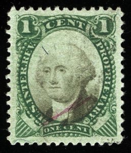 B561 U.S. Revenue Scott RB1a, 1c Proprietary, manuscript cancel, superb jumbo!