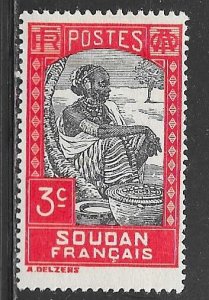 French Sudan 63: 3c Sudanese Woman, MH, F-VF