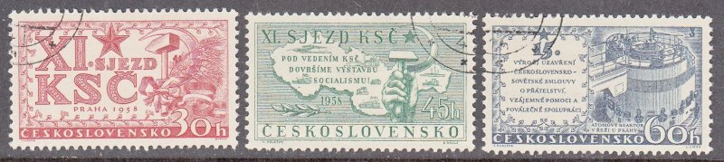 czechoslovakia scott no 859-61 used