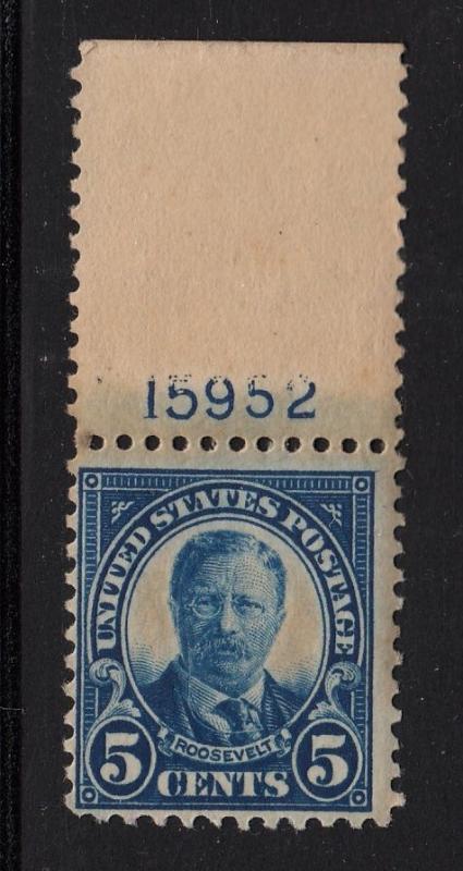 1922 Sc 557 MNH plate number CV $96