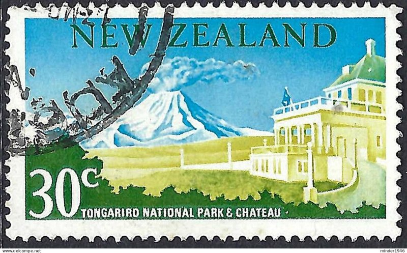 NEW ZEALAND 1970 30c Olive-Green, Green & Greenish-Blue Tongariro National P...