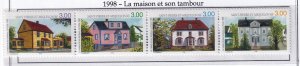 SPM ,  St. Pierre et Miquelon 1998 - Houses  - MNH strip # 666