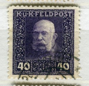AUSTRIA; 1915-17 early F. Joseph KuK Feldpost issue used 40k. value