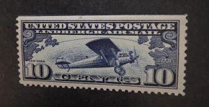 US Scott C10 1927 Charles Lindbergh Stamp Airmail MINT MNH OG Unused T17071