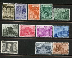 Vatican City #122-130 (VA522) Comp 1949 Basilica, Pope Pius XII, M, LH,CV$109.45