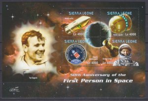 2011 Sierra Leone 5548-51KL 50 years of space flight Gagarin 10,00 €
