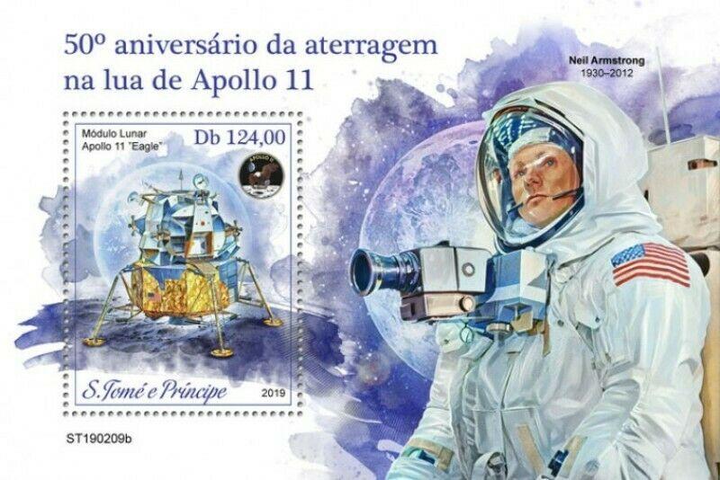 St Thomas - 2019 Apollo 11 Anniversary - Souvenir Sheet - ST190209b