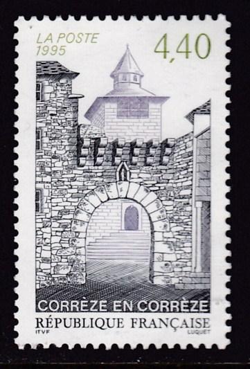 France  1995 Town of Correze Post Office Fresh  NH