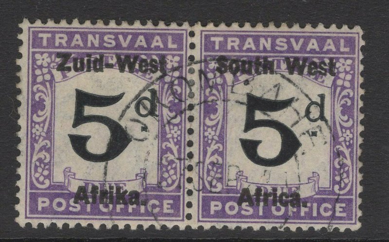 SOUTH WEST AFRICA SGD1 1923 5d BLACK & VIOLET FINE USED