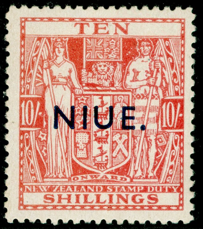 NEW ZEALAND - Niue SG81, 10s pale carmine-lake, NH MINT. Cat £140. 