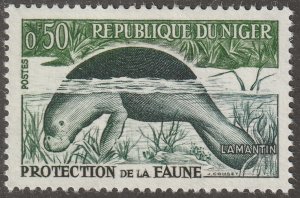 Niger, stamp, Scott#107,  mint, hinged,  Save the Manatee, 0.50