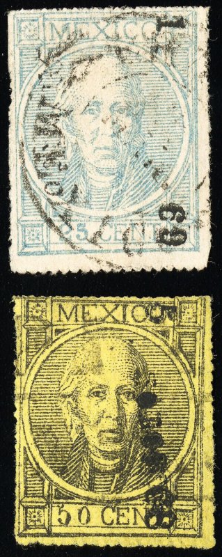 Mexico Stamps # 54-5 Used F-VF Scott Value $55.00