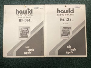 HAWID Stamp Mounts #1158 - Black - 193x158d mm - 8 Pieces Group Of 2